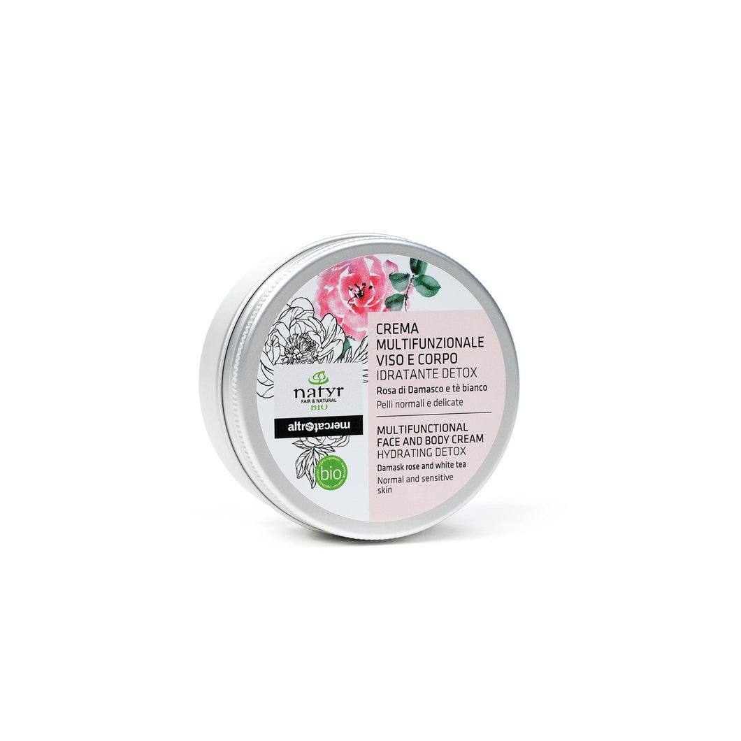 Crema multifunzionale - viso e corpo - detox - Rosa di damasco - bio | 150 ml